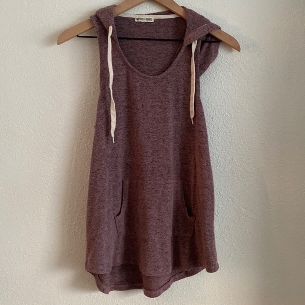 Inspired hearts sleeveless hoodie